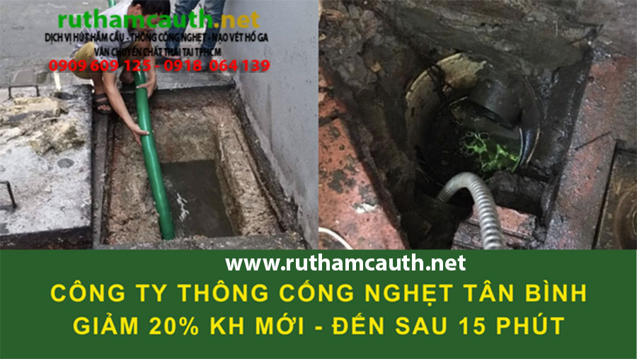 Bảng Báo Giá Dịch Vụ Thông cống nghẹt Quận Tân Bình